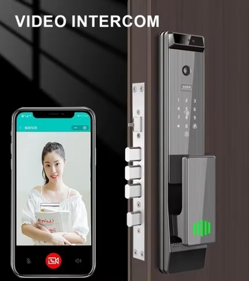 Glomarket Tuya Kunci Pintar Digital Sistem Biometrik Otomatis Seluruhnya Keamanan Sidik Jari Pengakuan Wajah 3D Kata Sandi Kunci Pintu