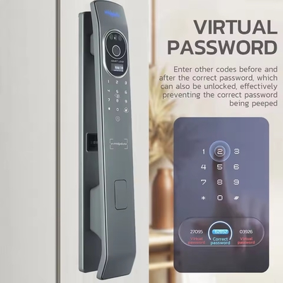 Glomarket Tuya Smart Door Lock Pengakuan Wajah 3D Kunci Pintu Smart Otomatis Dengan Kamera Kunci Pintu Keamanan Biometrik Pintar
