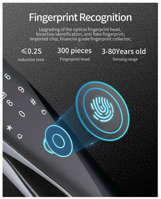 Glomarket 3D Face WIFI Smart Full Automatic Smart Lock Sidik jari APP Kartu Kunci Buka kunci Kunci Pintu Cerdas Dengan Kamera