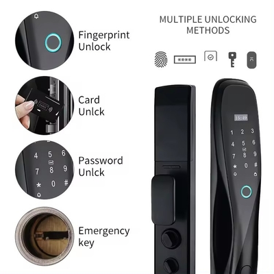 Glomarket 3D Face WIFI Smart Full Automatic Smart Lock Sidik jari APP Kartu Kunci Buka kunci Kunci Pintu Cerdas Dengan Kamera