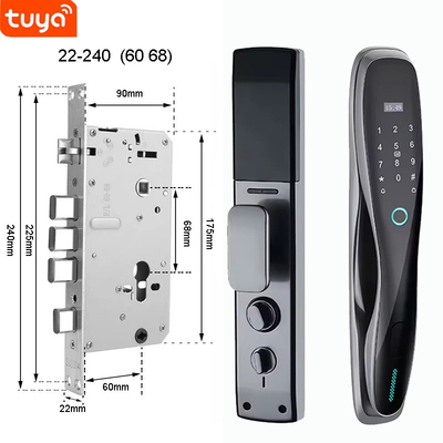 Glomarket 3D Face WIFI Smart Full Automatic Smart Lock Sidik jari APP Kartu Kunci Buka kunci Kunci Pintu Cerdas Dengan Kamera