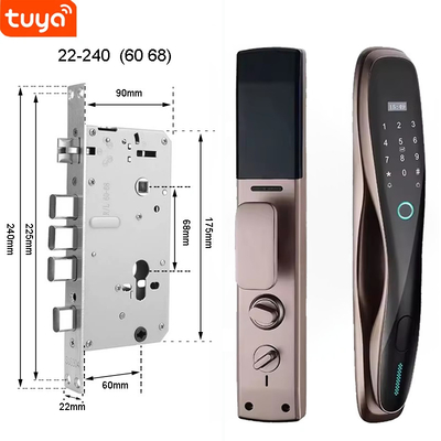 Glomarket 3D Face WIFI Smart Full Automatic Smart Lock Sidik jari APP Kartu Kunci Buka kunci Kunci Pintu Cerdas Dengan Kamera
