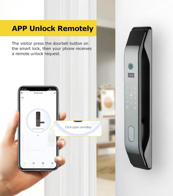 Glomarket Tuya Smart 3D Face Full Automatic Door Lock App Remote Unlock Fingerprint Smart Intelligent Door Lock Untuk Rumah Pintar