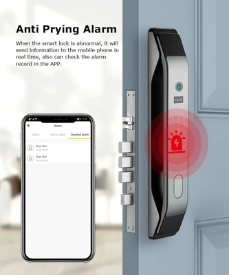 Glomarket Tuya Smart 3D Face Full Automatic Door Lock App Remote Unlock Fingerprint Smart Intelligent Door Lock Untuk Rumah Pintar
