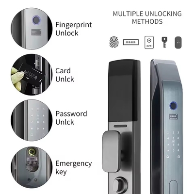 Glomarket Tuya Smart 3D Face Full Automatic Door Lock App Remote Unlock Fingerprint Smart Intelligent Door Lock Untuk Rumah Pintar