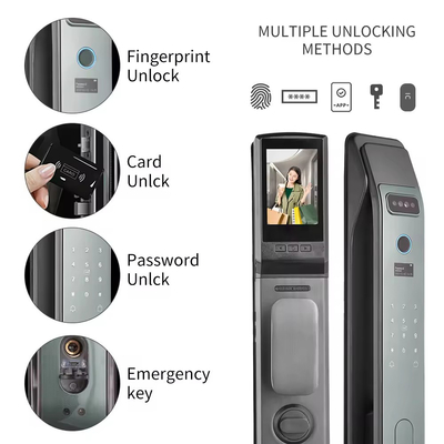 Glomarket Tuya Smart 3D Face Full Automatic Door Lock App Remote Unlock Fingerprint Smart Intelligent Door Lock Untuk Rumah Pintar
