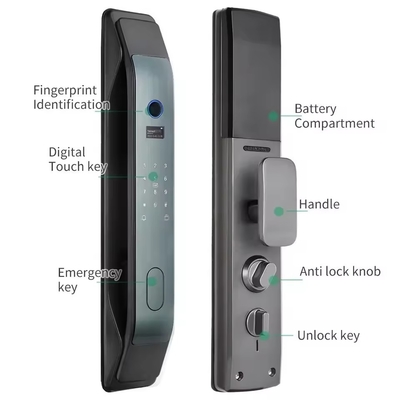 Glomarket Tuya Smart 3D Face Full Automatic Door Lock App Remote Unlock Fingerprint Smart Intelligent Door Lock Untuk Rumah Pintar