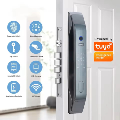 Glomarket Tuya Smart 3D Face Full Automatic Door Lock App Remote Unlock Fingerprint Smart Intelligent Door Lock Untuk Rumah Pintar