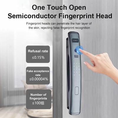 Glomarket Smart Tuya Wifi Pintu Kunci Alarm Otomatis Sidik jari Smart APP Kunci Sandi Digital Keamanan Kunci otomatis