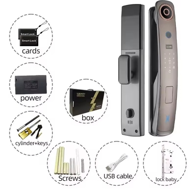 Glomarket 3d Face Recognition Smart Door Lock Dengan Kamera Digital Fingerprint Kunci Keamanan Otomatis