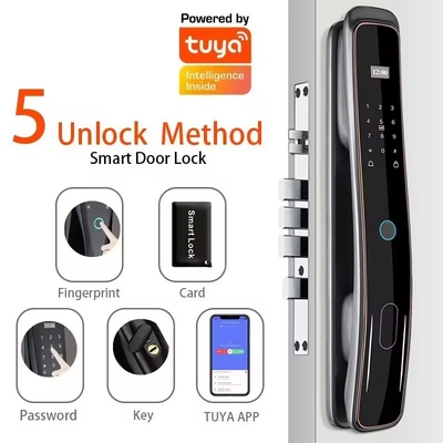 Glomarket Otomatis Tuya Wifi Smart Door Lock Kontrol Ponsel Control Fingerfrint Digital Password Smart Lock Dengan Kamera