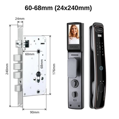 Glomarket Otomatis Tuya Wifi Smart Door Lock Kontrol Ponsel Control Fingerfrint Digital Password Smart Lock Dengan Kamera