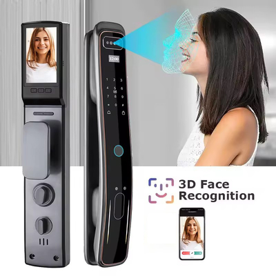 Glomarket Otomatis Tuya Wifi Smart Door Lock Kontrol Ponsel Control Fingerfrint Digital Password Smart Lock Dengan Kamera
