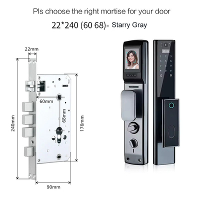 Glomarket Wireless Biometric Fingerprint Keamanan Otomatis Smart Lock Digital Password Card Kunci Kunci Dengan Kamera