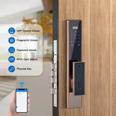 Glomarket Wireless Biometric Fingerprint Keamanan Otomatis Smart Lock Digital Password Card Kunci Kunci Dengan Kamera