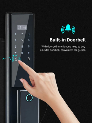 Glomarket Wireless Biometric Fingerprint Keamanan Otomatis Smart Lock Digital Password Card Kunci Kunci Dengan Kamera