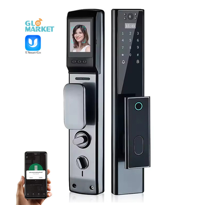 Glomarket Wireless Biometric Fingerprint Keamanan Otomatis Smart Lock Digital Password Card Kunci Kunci Dengan Kamera