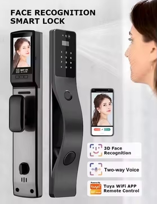Glomarket Tuya Face Recognition Smart Door Lock Keamanan Digital Password Sidik Jari Pintu Smart Lock