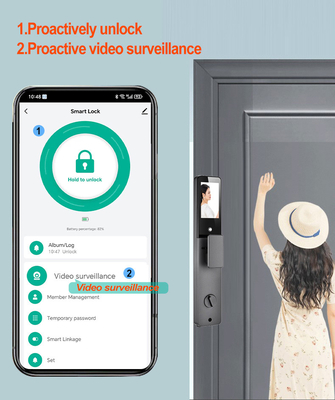 Glomarket 3d Face Recognition Smart Door Lock Tuya Real Time Video Intercom Wifi Kunci Pintu Cerdas Dengan Pencetakan Lengan