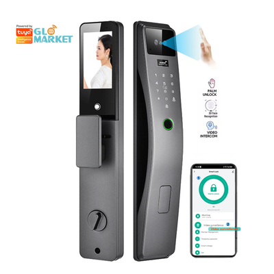 Glomarket 3d Face Recognition Smart Door Lock Tuya Real Time Video Intercom Wifi Kunci Pintu Cerdas Dengan Pencetakan Lengan