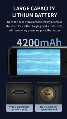 Glomarket Aluminium Alloy Otomatis Tuya Smart Door Lock Pengakuan Wajah 3D Video Intercom Digital Fingerprint Lock