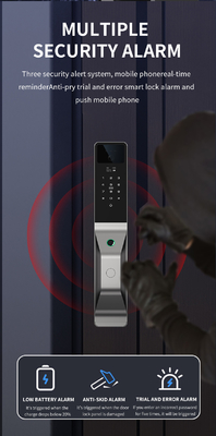 Glomarket Aluminium Alloy Otomatis Tuya Smart Door Lock Pengakuan Wajah 3D Video Intercom Digital Fingerprint Lock
