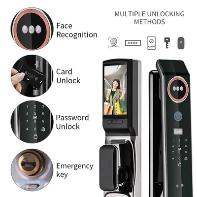 Glomarket Harga Pabrik Wifi App Smart Door Lock Dengan Pengakuan Wajah Biometrik Sidik Jari Cerradura Dukungan Fungsi Interkom