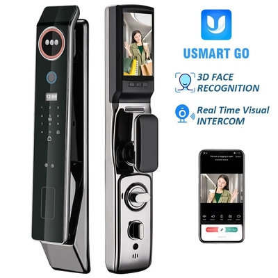 Glomarket Harga Pabrik Wifi App Smart Door Lock Dengan Pengakuan Wajah Biometrik Sidik Jari Cerradura Dukungan Fungsi Interkom