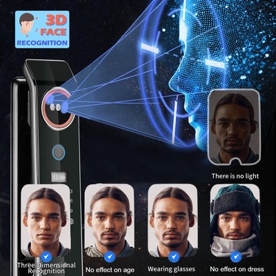 Glomarket Harga Pabrik Wifi App Smart Door Lock Dengan Pengakuan Wajah Biometrik Sidik Jari Cerradura Dukungan Fungsi Interkom
