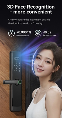 Glomarket Tuya Wifi Smart Lock Aluminium Pintu Kayu Pengakuan Wajah Sidik Jari Biometrik Sidik Jari Digital Smart Lock