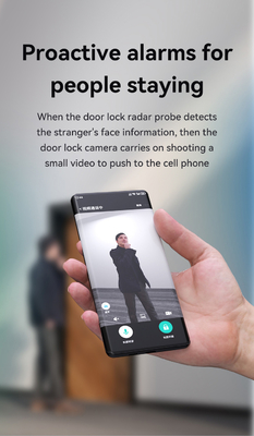 Glomarket Tuya Wifi Smart Lock Aluminium Pintu Kayu Pengakuan Wajah Sidik Jari Biometrik Sidik Jari Digital Smart Lock