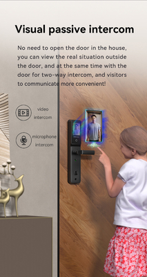 Glomarket Tuya Wifi Smart Lock Aluminium Pintu Kayu Pengakuan Wajah Sidik Jari Biometrik Sidik Jari Digital Smart Lock