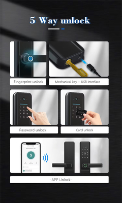Glomarket Tuya Wifi Smart Door Lock Dengan Cat Eye Digital Lock Elektronik Jari Jari Pintu Smart Home