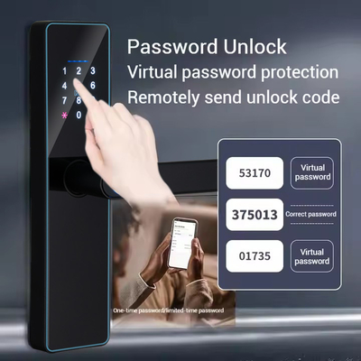 Glomarket Smart Cerradura Fechadura Digital Tuya Ttlock Kunci Kartu Rfid Kata sandi Sidik jari Kunci Pintu Cerdas