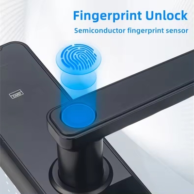 Glomarket Wifi Tuya Smart Door Lock Aluminium Sidik Jari Password Kartu Kunci Buka kunci Biometrik Digital Smart Lock