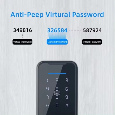 Glomarket Wifi Tuya Smart Door Lock Aluminium Sidik Jari Password Kartu Kunci Buka kunci Biometrik Digital Smart Lock