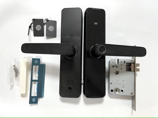 Glomarket Wifi Tuya Smart Door Lock Aluminium Sidik Jari Password Kartu Kunci Buka kunci Biometrik Digital Smart Lock