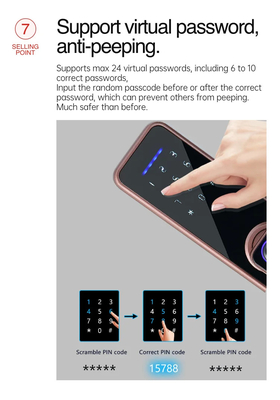 Glomarket Wifi Tuya Smart Door Lock Aluminium Sidik Jari Password Kartu Kunci Buka kunci Biometrik Digital Smart Lock
