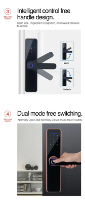 Glomarket Wifi Tuya Smart Door Lock Aluminium Sidik Jari Password Kartu Kunci Buka kunci Biometrik Digital Smart Lock