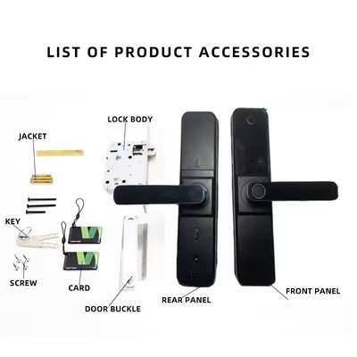 Glomarket Wifi Biometrik Elektronik Tuya App Remote Smart Lock Smart Fingerprint Door Lock Dengan Mata Kucing