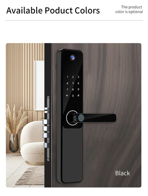 Glomarket Tuya Wifi Sidik jari Digital Password Kunci Pintu Cerdas Remote Control Kunci Cerdas Dengan Kamera