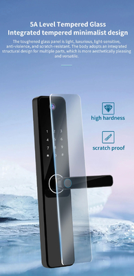 Glomarket Tuya Wifi Sidik jari Digital Password Kunci Pintu Cerdas Remote Control Kunci Cerdas Dengan Kamera