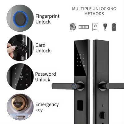 Glomarket Tuya Smart WiFi Kunci Pintu Digital Kode RFID Kartu IC Smartphone Aplikasi Buka kunci Tangan Biometrik Kunci Pintar
