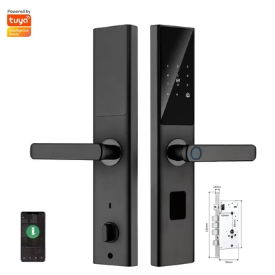 Glomarket Tuya Smart WiFi Kunci Pintu Digital Kode RFID Kartu IC Smartphone Aplikasi Buka kunci Tangan Biometrik Kunci Pintar