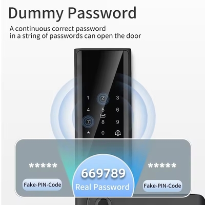 Glomarket Tuya Smart WiFi Kunci Pintu Digital Kode RFID Kartu IC Smartphone Aplikasi Buka kunci Tangan Biometrik Kunci Pintar