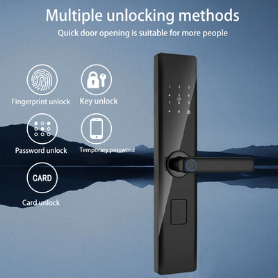 Glomarket Tuya Smart Security Digital Door Lock Biometric Fingerprint Handle Smart Lock Hotel Apartemen Kamar Kunci Harga Pabrik