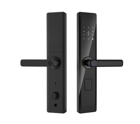Glomarket Tuya Smart Security Digital Door Lock Biometric Fingerprint Handle Smart Lock Hotel Apartemen Kamar Kunci Harga Pabrik