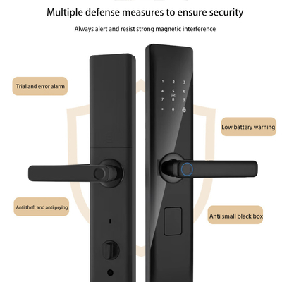 Glomarket Tuya Smart Security Digital Door Lock Biometric Fingerprint Handle Smart Lock Hotel Apartemen Kamar Kunci Harga Pabrik