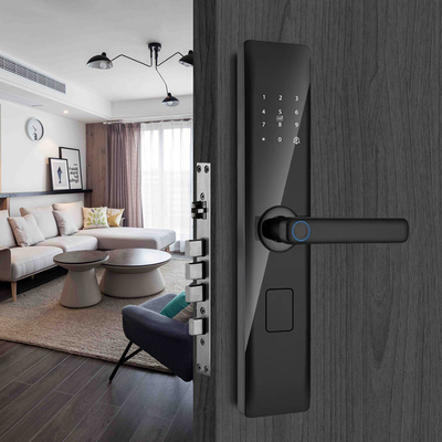 Glomarket Tuya Smart Security Digital Door Lock Biometric Fingerprint Handle Smart Lock Hotel Apartemen Kamar Kunci Harga Pabrik