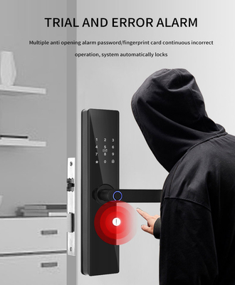 Glomarket Tuya TTlock Sidik jari Digital Password Apartemen Ruangan Rumah Ruang Cerraduras Inteligentes Keamanan Kunci Pintu Kayu Cerdas